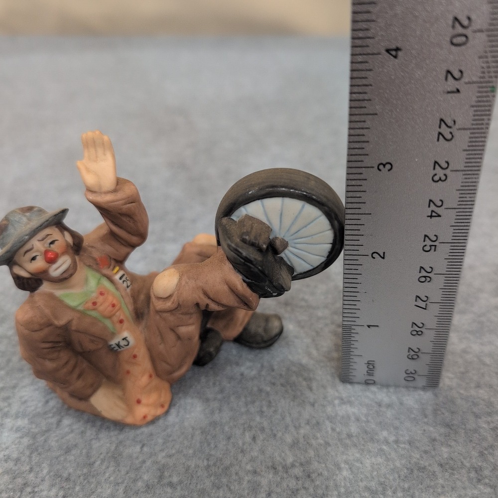 Emmett Kelly Jr Collectibles Porcelain Clown Figurine Riding Unicycle - Picture 6 of 7